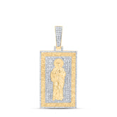 1 1/2CTW-DIA NK ST.JUDE MENS CHARM